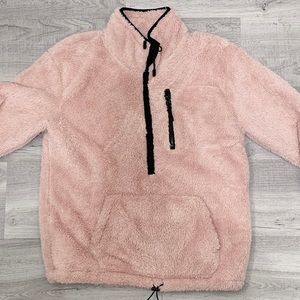 NEW VS PINK Teddy Half-Zip
